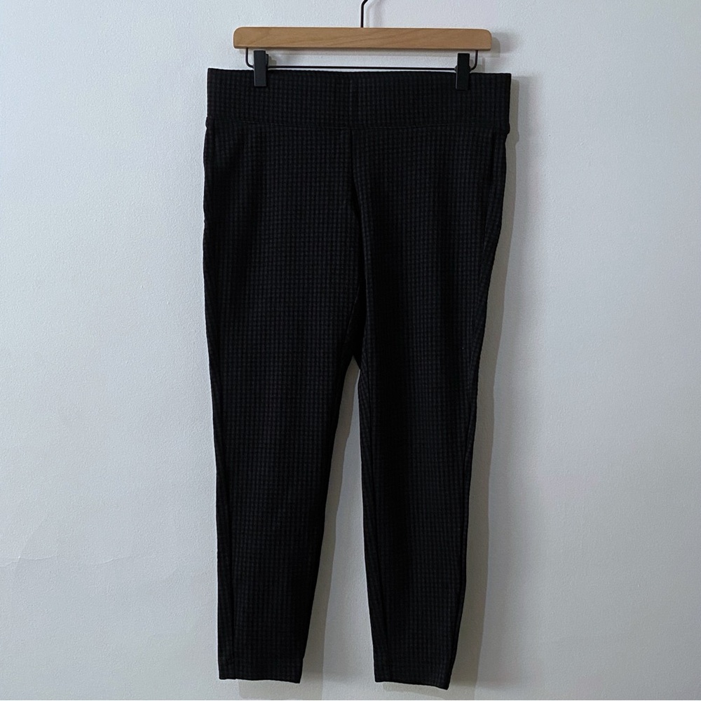 Torrid Black Gray Checkered Plaid Pull On Cropped Skinny Pants Size 10